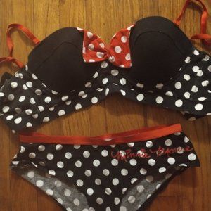 Disney Minnie Mouse two piece set bra and panty